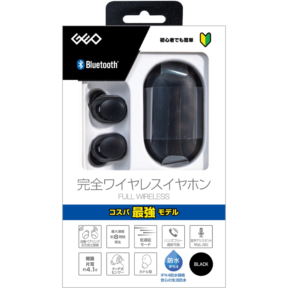 ゲオ公式通販サイト/ゲオオンラインストア【新品】【ＧＲ】完全ワイヤレスイヤホン ＱＴ２７ ＢＫ／ゲオ: 家電