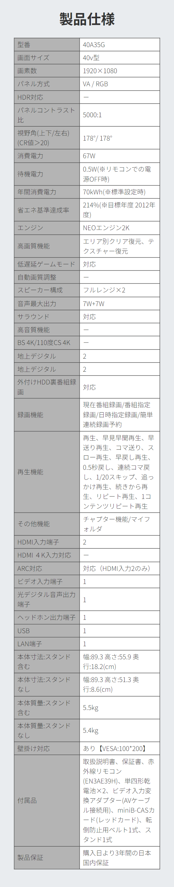 ゲオ公式通販サイト/ゲオオンラインストア【新品】ハイセンス ４０Ｖ型